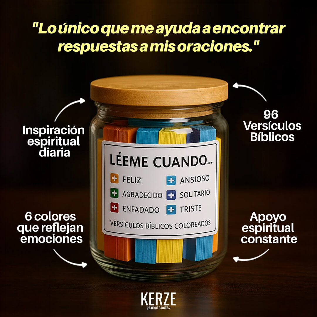 Pack Esperanza – Kit Espiritual con Velas de Arena + Frasco Biblico Kerze ®