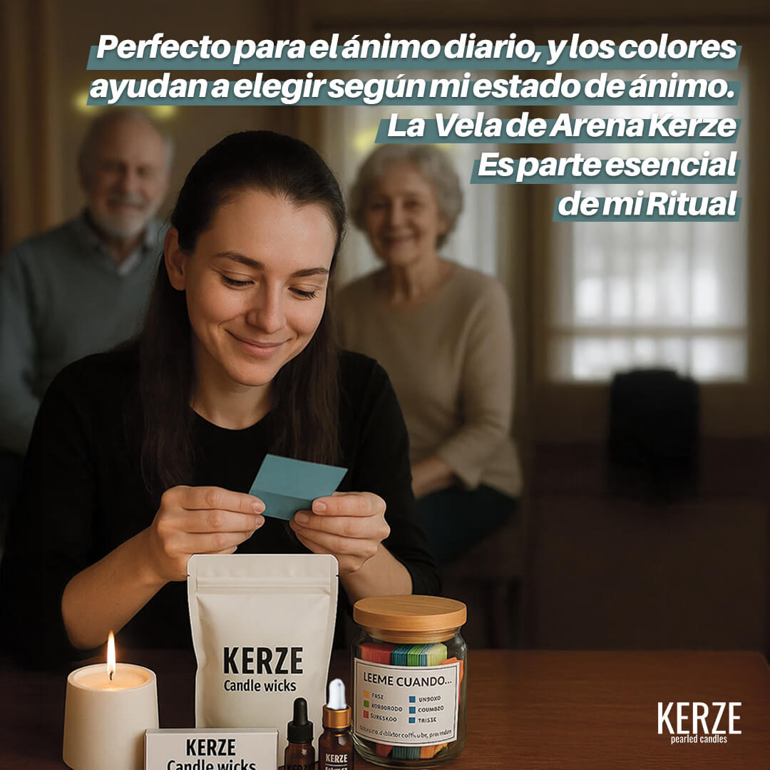 Pack Esperanza – Kit Espiritual con Velas de Arena + Frasco Biblico Kerze ®