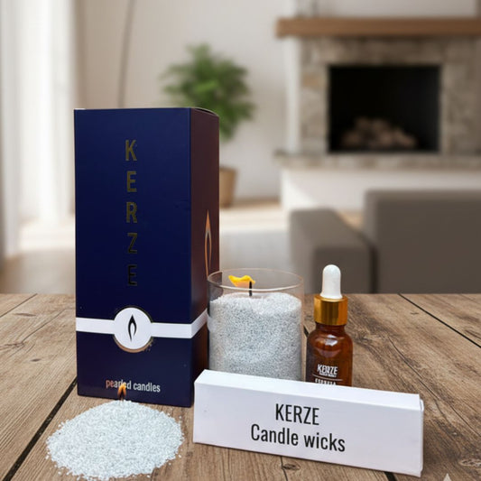 LUXE PACK : Vela de Arena Flotante Premium + Pack de Mechas+ Envase de Bambú+ 2 Aromas 🎁